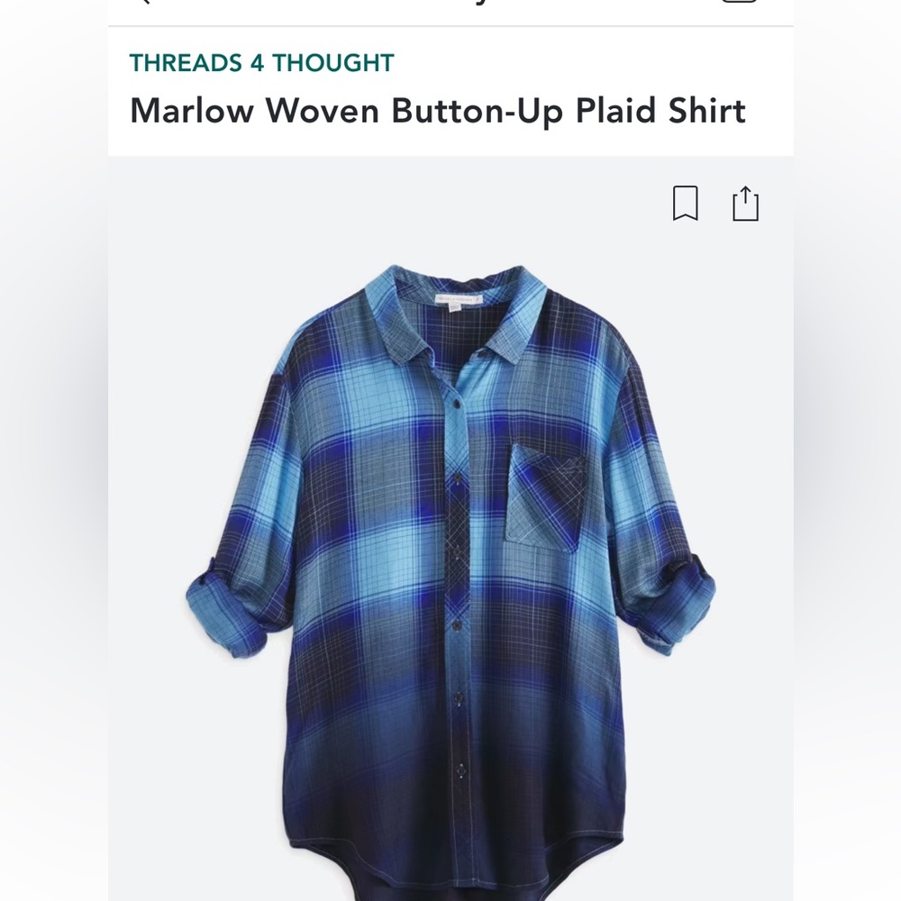 Threads 4 Thought Marlow Woven Button-Up Plaid Shirt